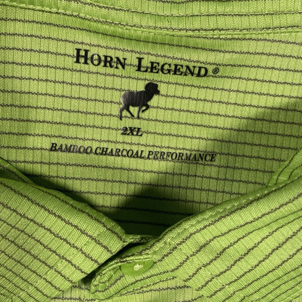 Horn Legend Bamboo Charcoal Performance Stretch Golf Shirt Mens 2XL *BLEMISH* - Picture 2 of 8